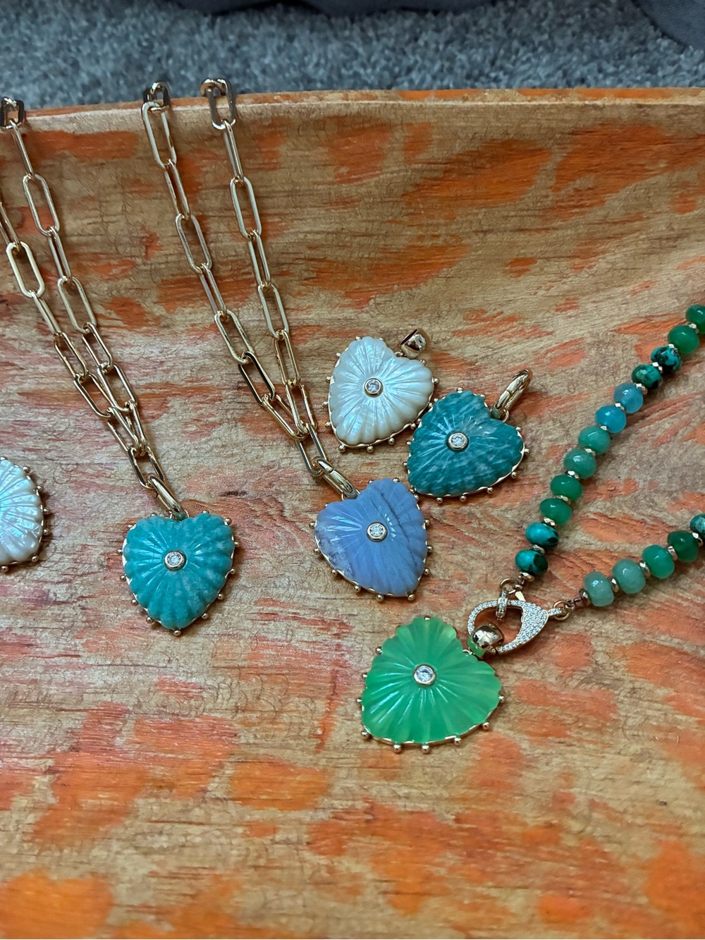 Thatch Malene Heart Pendant with Paperclip Necklace